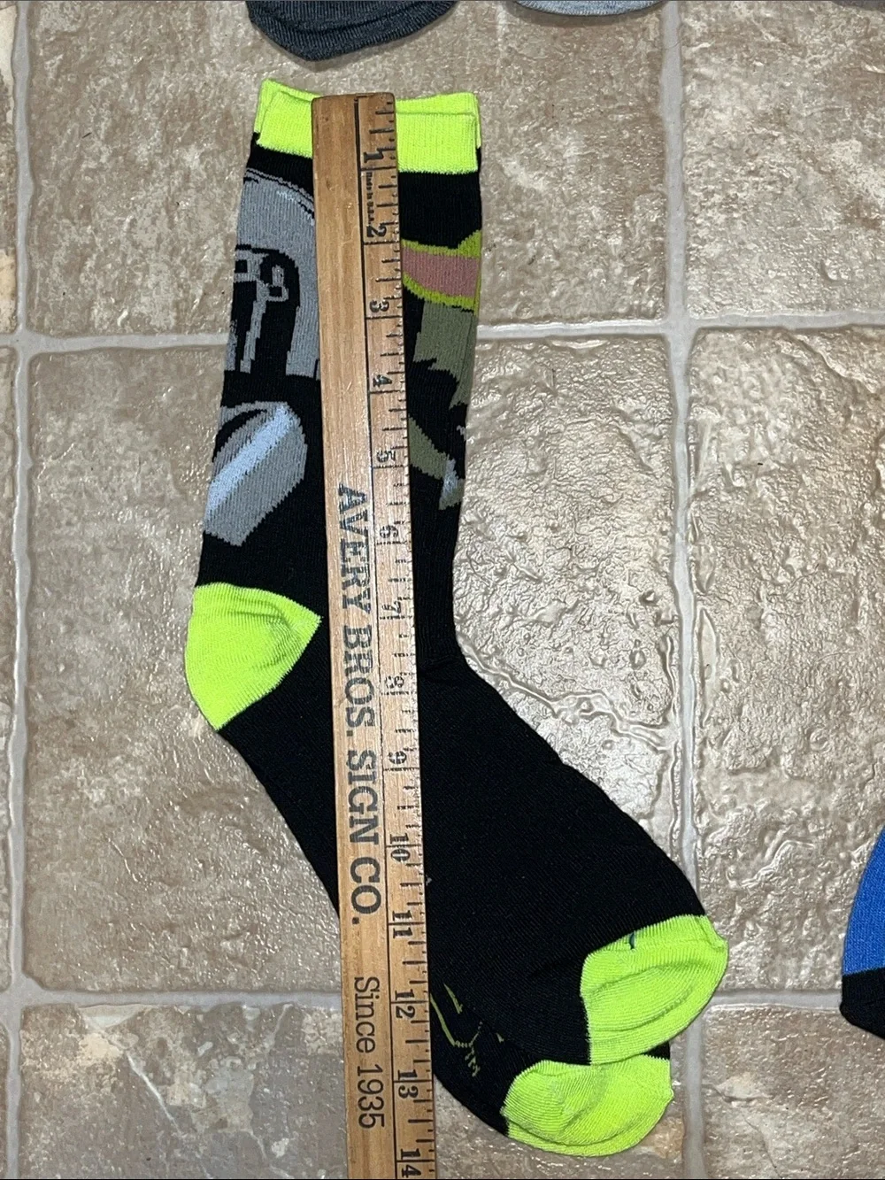 Star Wars Mandalorian & Grogu Crew Socks - Assorted Green, Black, Blue